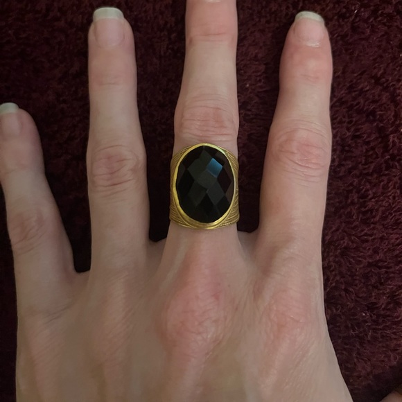 Julie Vos Jewelry - Julie Vos Verona Statement Ring In Obsidian Black size 7 or 8.